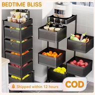 Rak Dapur Rotating Storage Rack Stainless Steel Rotating Rack Kitchen Rack Bathroom Rack IKEA Rack