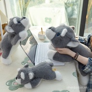 Cute Palm-sized Plush Toy Series Realistic Dog Schnauzer Animal Doll Long Pillow Gift Z5QQ