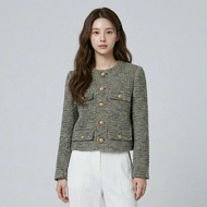 徐睿知 Lisa 同款（超級新♥️錯過拍大腿）Celine 思琳 Chasseur Tweed 獵裝外套 36碼 金扣針織 布料外套｜｜專櫃 12 萬