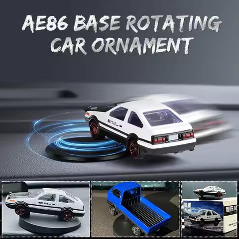 Rotating AE86 Drift Car Gyroscope Ornaments Initial D Zinc Alloy Classic Car Model Statue Racing Dri