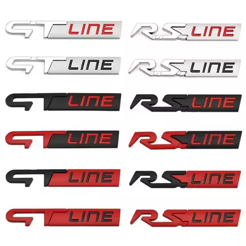 3D Metal GT RS LINE Rear Boot Side Emblem Sticker Decals for Renault Logan Clio Megane 2 3 4 Captur 