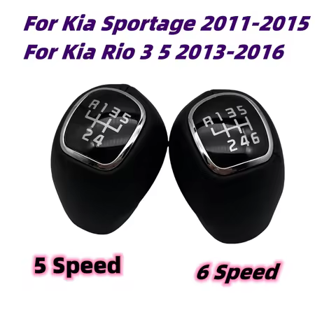 New Leather 5/6 Speed Manual Transmission Gear Shift Knob MT 43711-3W400 For Kia Sportage 2011-2015 