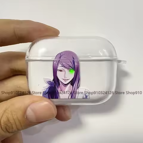 Anime cool Tokyo Ghoul Kamishiro Rize Case Soft silicone Case For AirPods 4 Pro 1 2 3 Clear Transpar