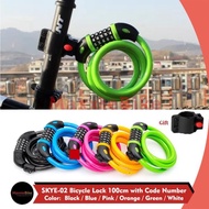 100Cm Number Bike Lock Steel Bike Key Lock