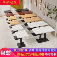 Commercial Coffee Shop Snack Bar Restaurant Dessert Table Milk Tea Shop Table and Chair Rectangular 