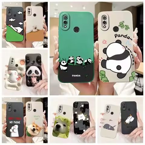 For Huawei Y7 2019 Case DUB-LX1 Cute Panda Cartoon Cover Soft TPU Phone Case For Huawei Y7 Pro 2019