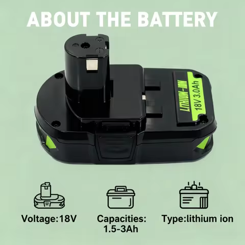 1.5-3Ah 18650 For RYOBI P108 18V Power Tools 18V Lithium-Ion Battery One+ Plus Power Tools P104 P107