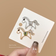 BEAGLE [Taiwan Ready Stock] Various Alloys Immediately Rich Rhinestone Pearl Brooch Clear Luxury Hig
