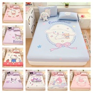 [NEW CADAR]1 PC 100% Cotton Cartoon Big Cinnamoroll Gog Print Fitted Sheet For Boys Single Queen King Size Bed Mattress Cover