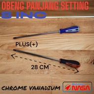 OBENG PANJANG SETTING 8INC PLUS(+) NASA CR-V GAGANG KARET 7602+