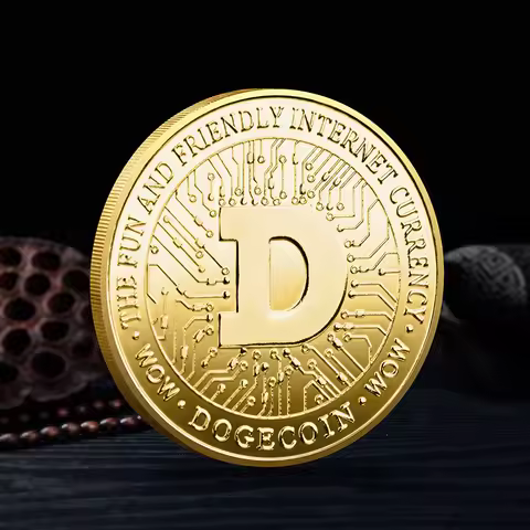 Funny Dogecoin Gold/Silver Plated The Fun and Friendly Internet Currency Collectible Coin