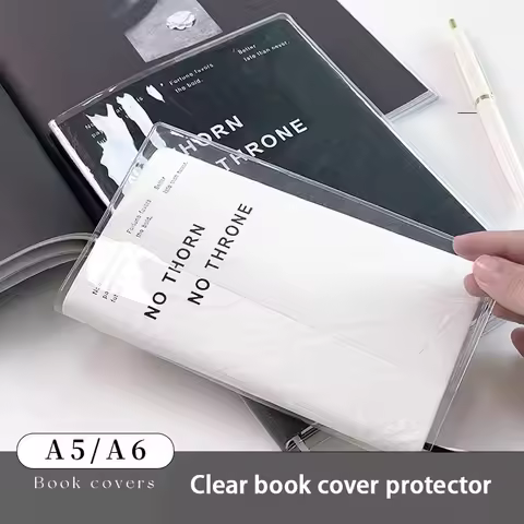 A5 A6 Transparent PVC Book Case File Book Waterproof Protection Cover Book cover School Office Schoo