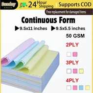 2/3/4ply carbon free continuous computer spreadsheet 9.5x11/5.5 inch dot matrix printer
