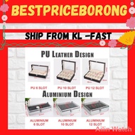 steel watch ▨Aluminium / PU Leather Watch Case Box 6 10 12 20 24 Slot