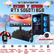 SETCOM+MONITOR BONMECOM2 ครบเซ็ตพร้อมจอ/ CPU AMD AM5 RYZEN 7 5700G/ RTX 5060TI 8GB/Case เลือกได้