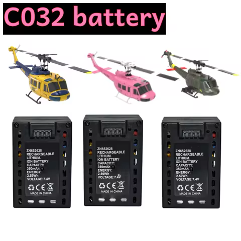 Orginal Battery 7.4V 350mAh LiPo Battery For Huey C032 Uh-1 Helicopter For C032 Uh-1 Huey RC Aircraf