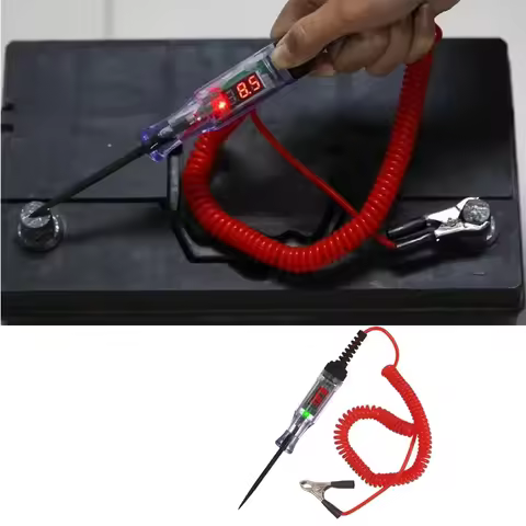 Multi-Range Voltage Tester Pen 6V 12V 24V 70V Automotive Circuit Detector with LED Indicator for Car