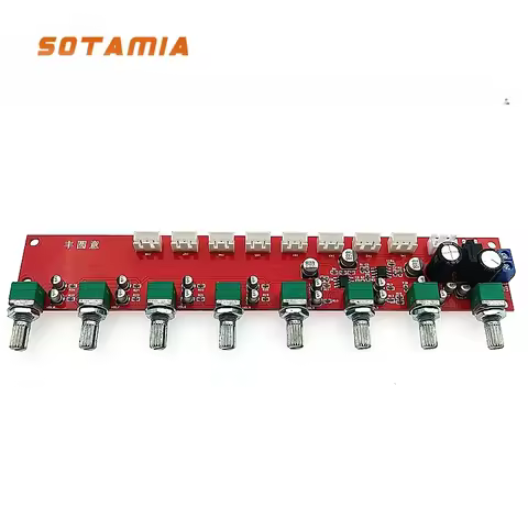 SOTAMIA 8 Ways NE5532 Mixing Audio Board DIY Home Theater Music Amplfiier Preamp Eight-channel Mixer