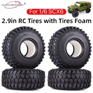 Austar RC Tires Foam Insert Wheels Tyre for Axial SCX6 1/6th RC Crawler Car 2.9inch Tyre