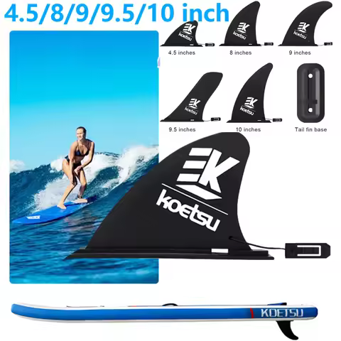 4.5/8/9/9.5/10Inch Surfboard Fin SUP Accessories Stand Up Paddle Board Slide-in Fin Detachable Surf 