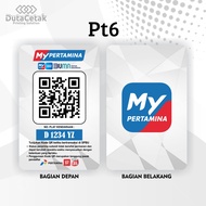 Paket Kartu My Pertamina / Kartu Bensin desain Portrait bahan PVC ID Card