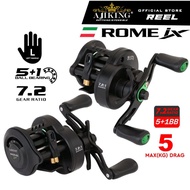 Mesin Pancing Jenama AJIKING ROME IX 7.2:1 High Speed Baitcasting Reel | 5+1BB | Ultra Lightweight |