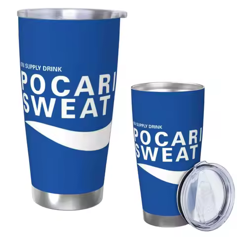 Just Some Pocari Sweat Merch Stainless Steel Tumbler Vacuum Insulated Mugs Thermal Cold Cup Straws W