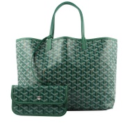 【GOYARD】Saint Louis PM 經典圖紋中型購物包(綠色)