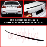 BMW 2 SERIES F22 2014-2019 P STYLE REAR TRUNK SPOILER DUCKTAIL WITH PAINT (PIANO BLACK) ABS SKIRT LI