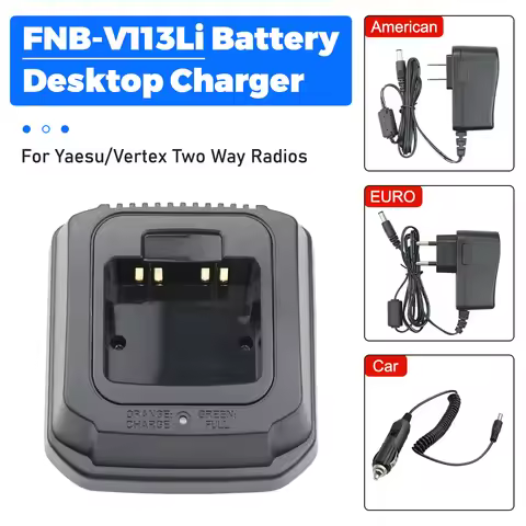 FNB-V113Li Battery Charger for Yaesu/Vertex VX-260 VX-450 VX-451 VX-454 VX-456 VX-459 EVX-261 EVX-53