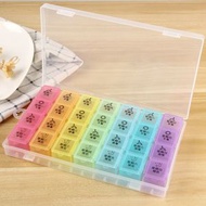 全城熱賣 - 便攜式藥盒 特大28格 一星期分格藥盒H5 旅行藥盒 分類藥盒 大號分裝藥盒 可分格拆卸 平行進口