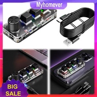 Mini Customized Mechanical Keyboard Bluetooth-Compatible Hot Swappable Gaming Keyboard 3 Key 1 Knob 