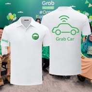 Baju Baju Grab Car Classic Collar Polo Grab Handle Uniform Unisex Short Sleeve Cotton Polo Cotton