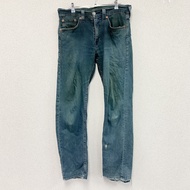 Levi's 505 牛仔褲/長褲，拉鍊門襟，藍色，W32 碼，古著。