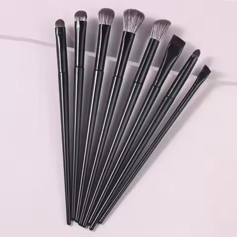 8pcs Eyes Makeup Brushes Set Professional Soft Contouring Eyeshadow Eyeliner Eyebrow Brush Facial Be