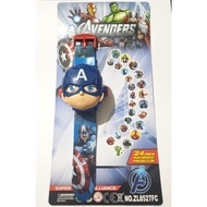 Captain America Motif Big Head Projection Watch/Avengers Cute Children's Watch