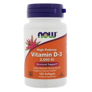 Now Foods, Vitamin D-3 , 2,000 IU, High Potency, 120 Softgels