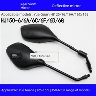 motorcycle mirror Applicable to Haojue Yueguan HJ125-16HJ150-6A6C6D6G6F Motorcycle Rear View Mirror 