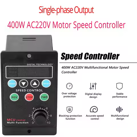 400W AC220V Multifunctional Motor Speed Controller Motor Speed Pinpoint Controller Forward &amp Back