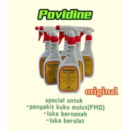 Povidine spray, iodine untuk binatang, iodine for animal, penyakit kuku mulut, luka bernanah, lembu,