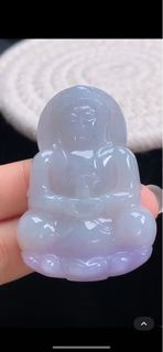 冰種紫羅蘭觀音玉墜