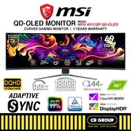 MSI MPG 491CQP QD-OLED 49-inch 1800R Curved DQHD 144Hz Gaming Monitor (3Yrs MSI Warranty)