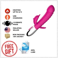 [MAZE TRADING] LETEN High Quality Silicone 10 Vibrate Dildo Heating 36 Degree Waterproof USB Chargin