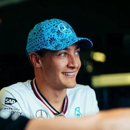 Blue Mercedes AMG Petronas F1 George Russell Special Edition Mexican Hat Fashion Trend Street Style 