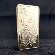 Swiss Bank Gold Bar Commemorative Coin 1 oz Alien Gold Coin Coin Foreign Currency Collection Goddess