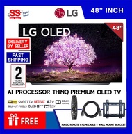 LG 48'' C1 Series 4K Smart SELF-LIT OLED OLED48C2PSA evo TV with AI ThinQ (2022) Television (FREE HDMI Cable and TV Bracket)