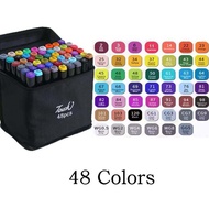 24/36/48/60/80/120Colors Alcohol Drawing Markers Dual Tip Permanent Art Sketch Markers for Illustrat