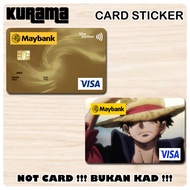[ Luffy ] For Bank Card Sticker Cover / MASTER / VISA / CREDIT/ DEBIT CARD