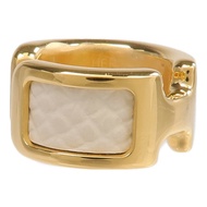 HERMES Epsom皮革/金屬Olympe Ear Cuff耳環