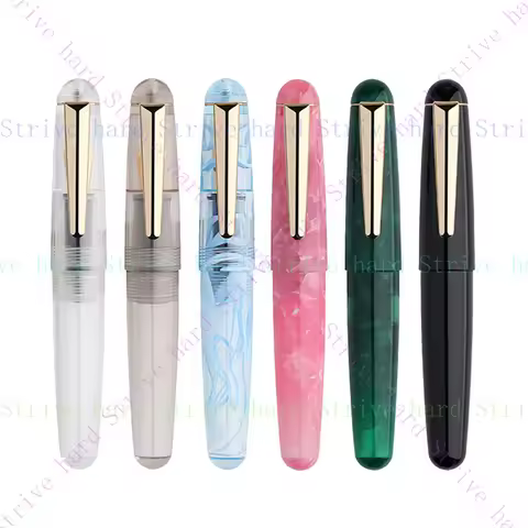 Majohn Q2 Eyedropper Fountain pen Resin Mimi Short EF/F Nib Writing Case Set